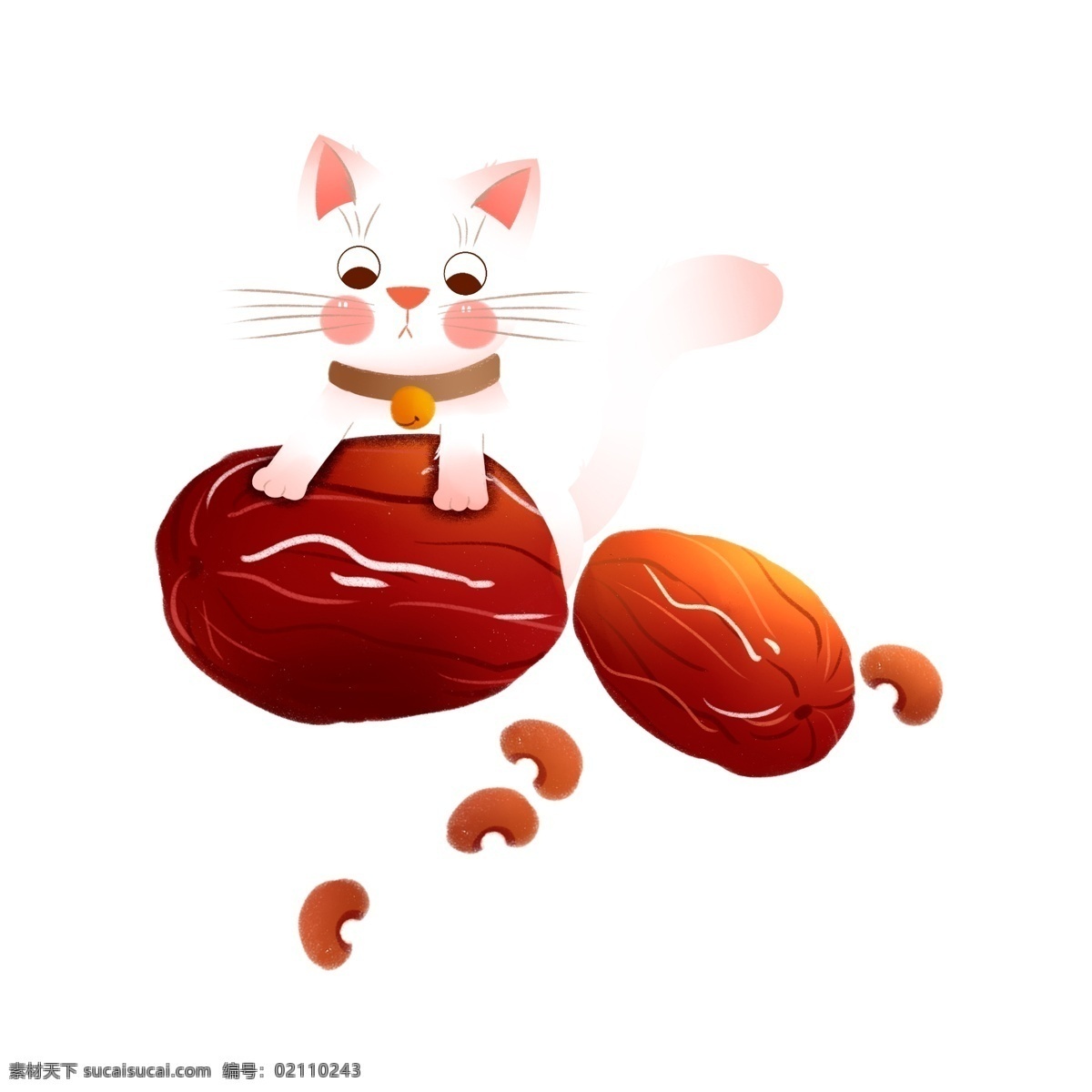 可爱 猫咪 红枣 卡通 透明 可爱风 猫咪红枣 卡通元素 免抠元素 动物 手绘元素