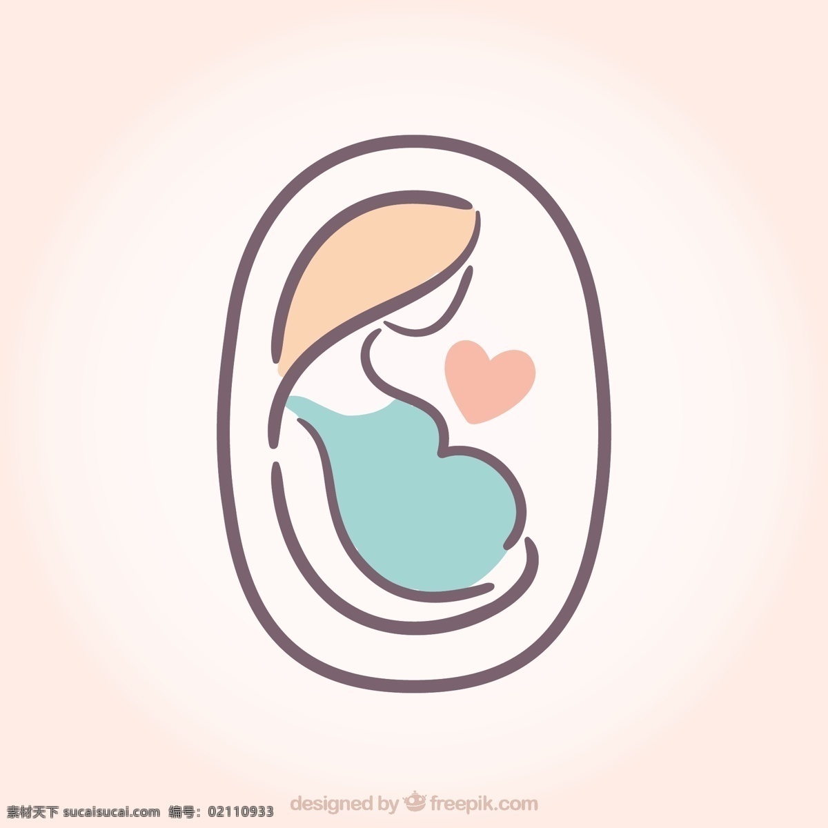 手绘孕妇图标 爱情 图标 可爱 绘图 怀孕 女性 手工 绘画 风格 生育 孕妇 妇女 期待