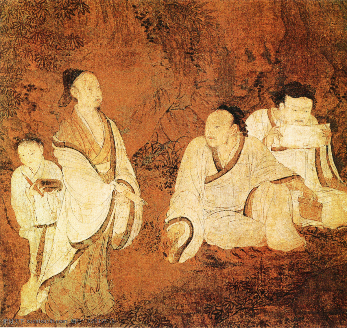 人物肖像 装饰画 水墨画 中国画 中国艺术 绘画艺术 国画 中堂画 书画 文化艺术 书画文字