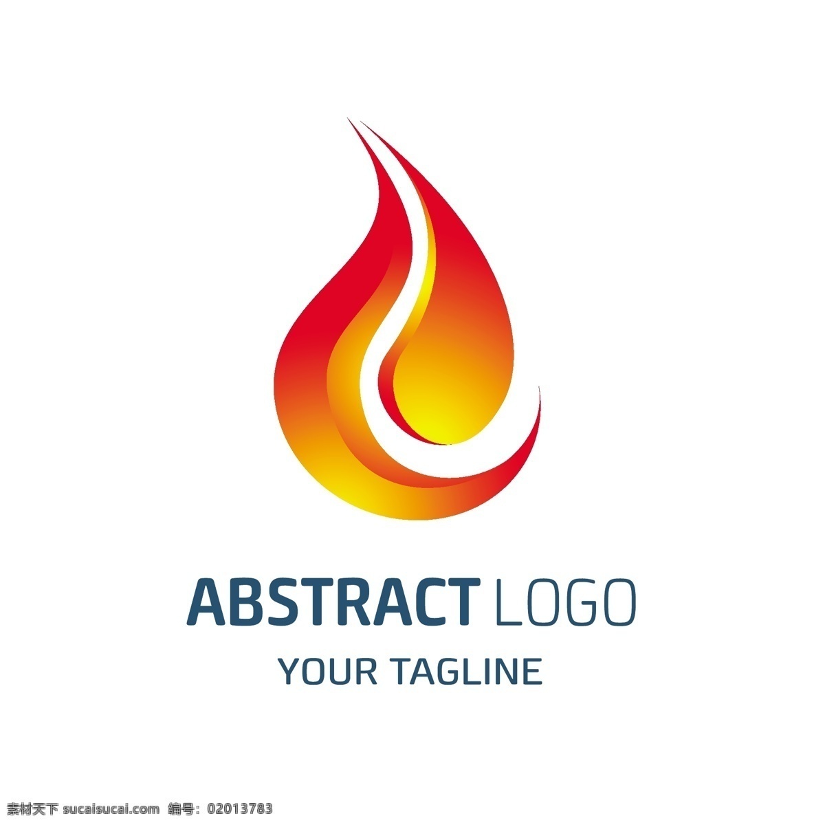 红色 火焰 抽象 logo 模板 渐变 logo模板