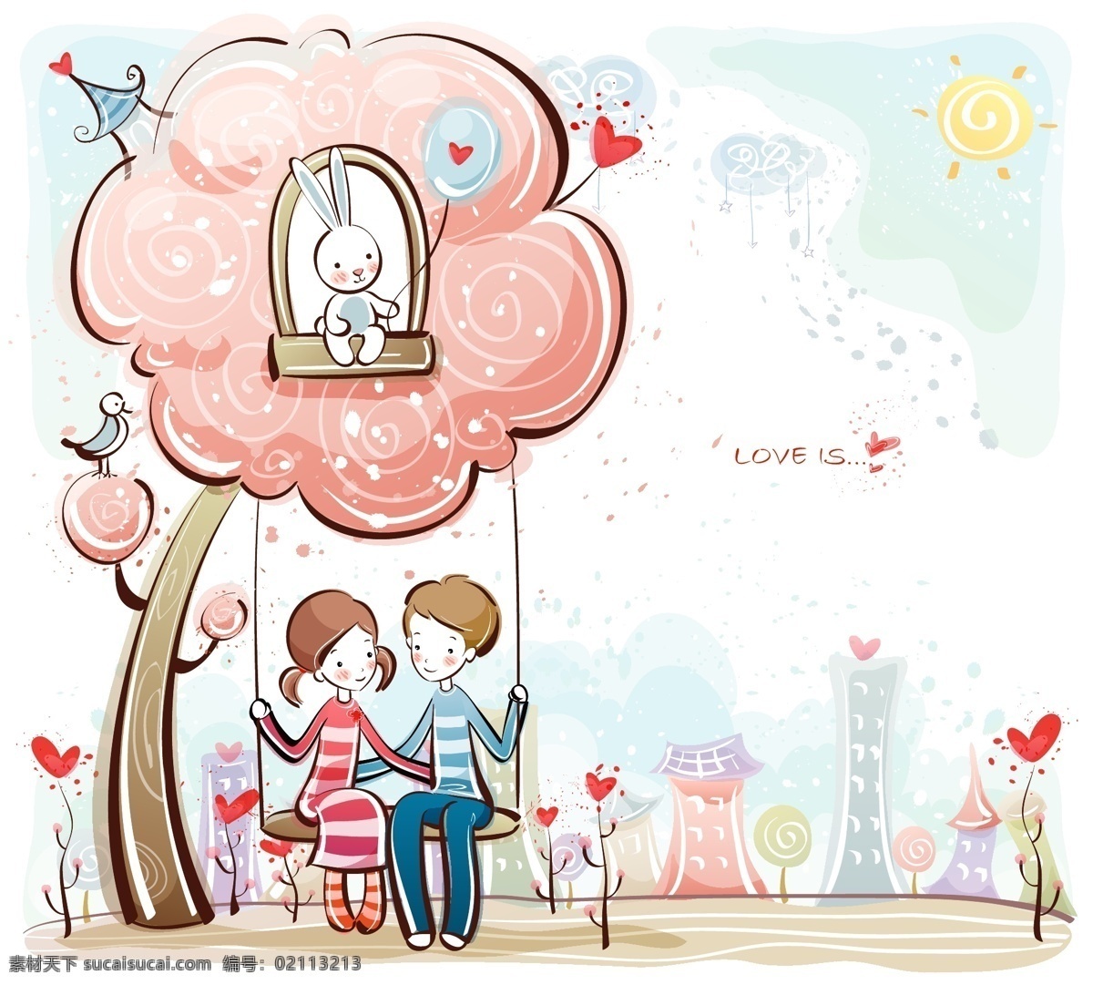 情人节元素 情人节素材 情人节人物 情人 情侣 矢量情侣 卡通情侣 手绘情侣 情侣轮船 情人插画 卡通情人 女孩 矢量女孩 卡通女孩 手绘女孩 女孩插画 水彩女孩 心形 卡通心形 手绘心形 爱心 爱心植物 爱心花朵 情人节背景 兔子 小鸟 卡通小鸟 卡通兔子 卡通太阳 卡通云朵 卡通建筑 人物图库 生活人物