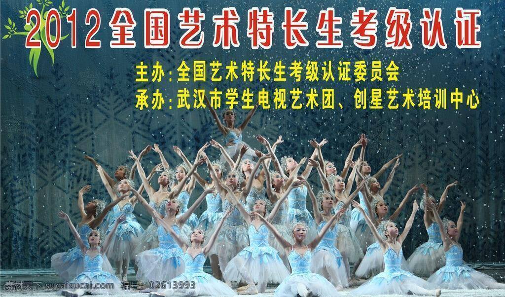艺术 特长生 考级 展板模板 认证 主办 承办 矢量舞蹈图 集体舞 矢量 其他展板设计