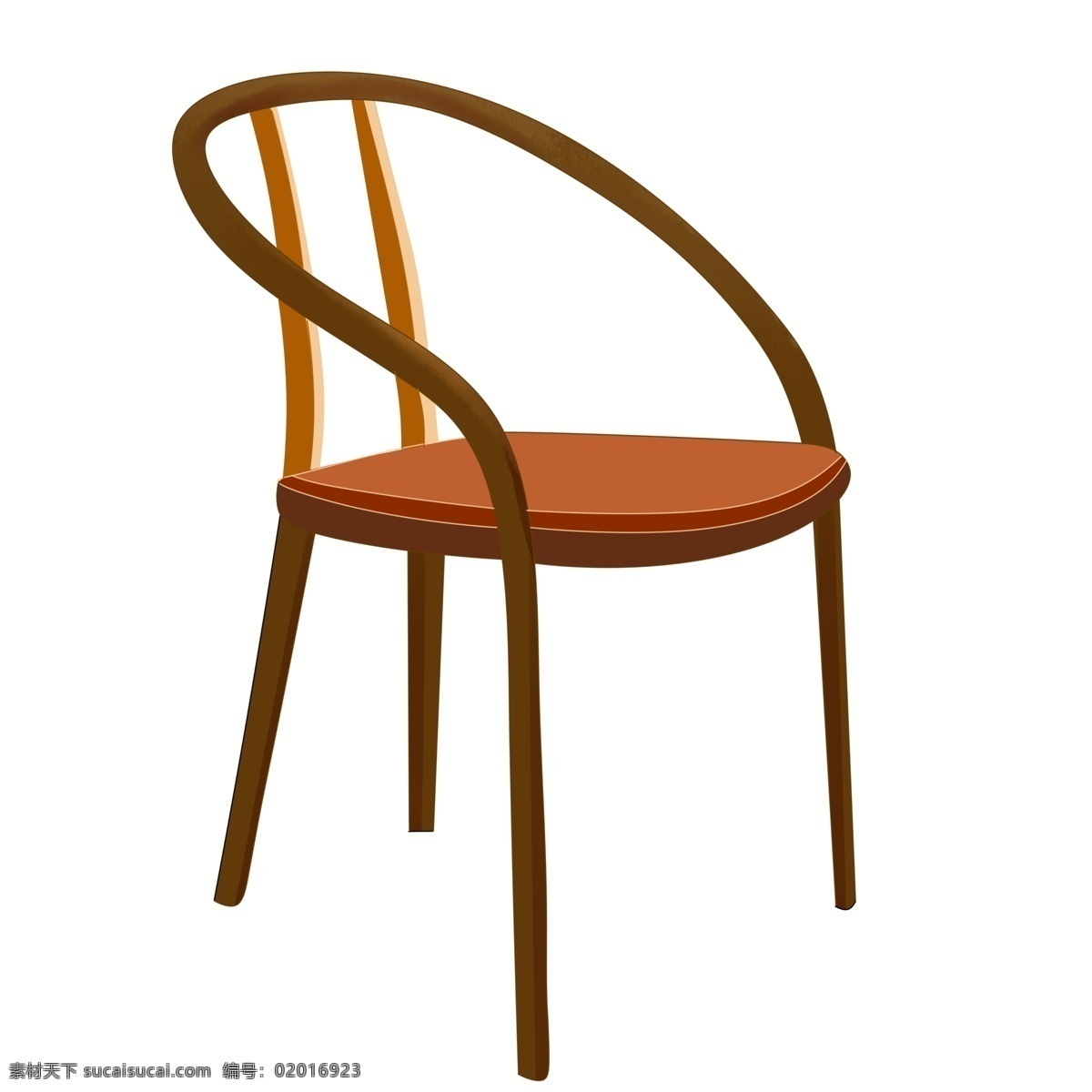 木质 椅子 卡通 插画 卡通插画 家具插画 椅子插画 家具椅子 座位凳子 木质的椅子 结实的椅子