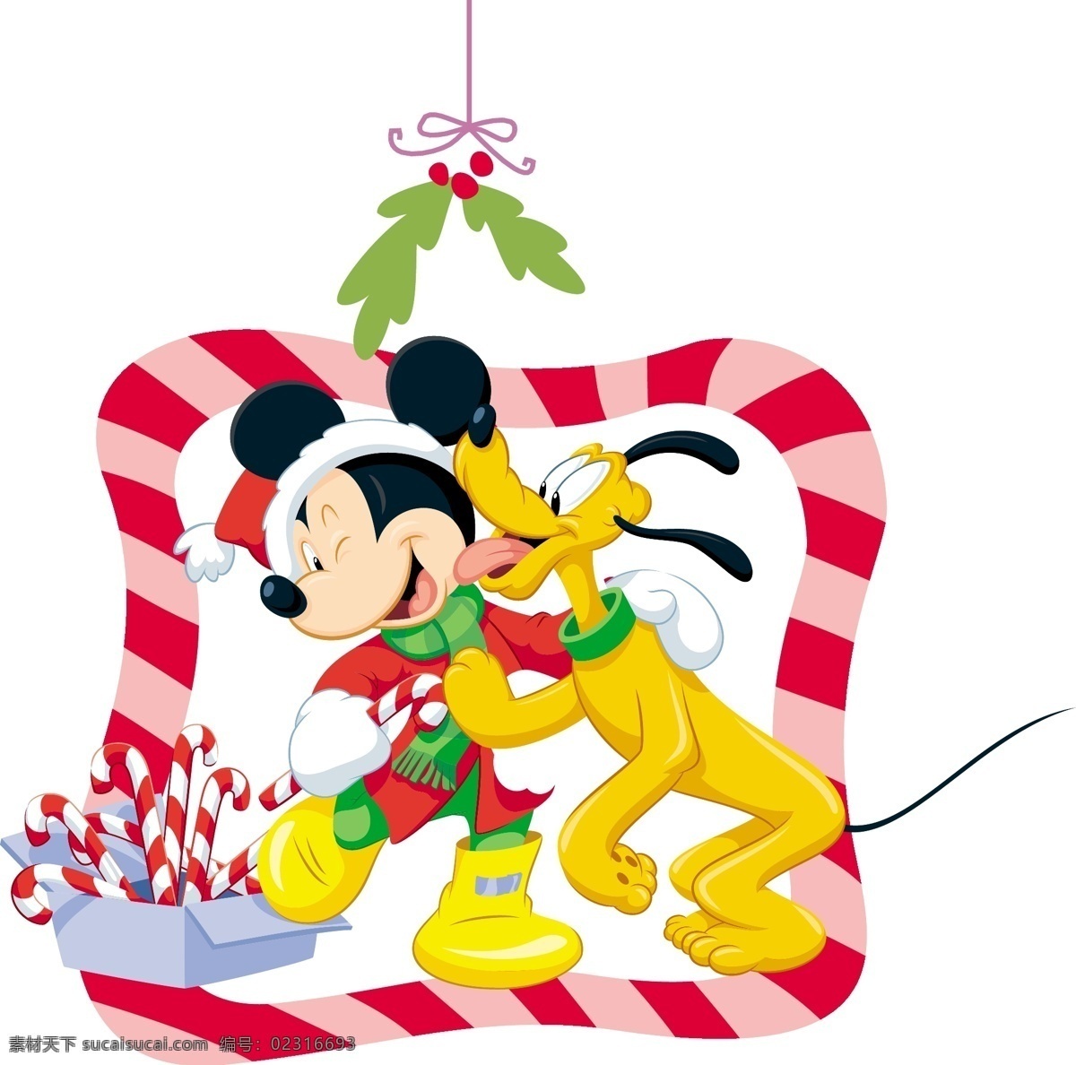 迪士尼 米奇 节日素材 圣诞节 矢量图库 迪士尼米奇 矢量 其他节日