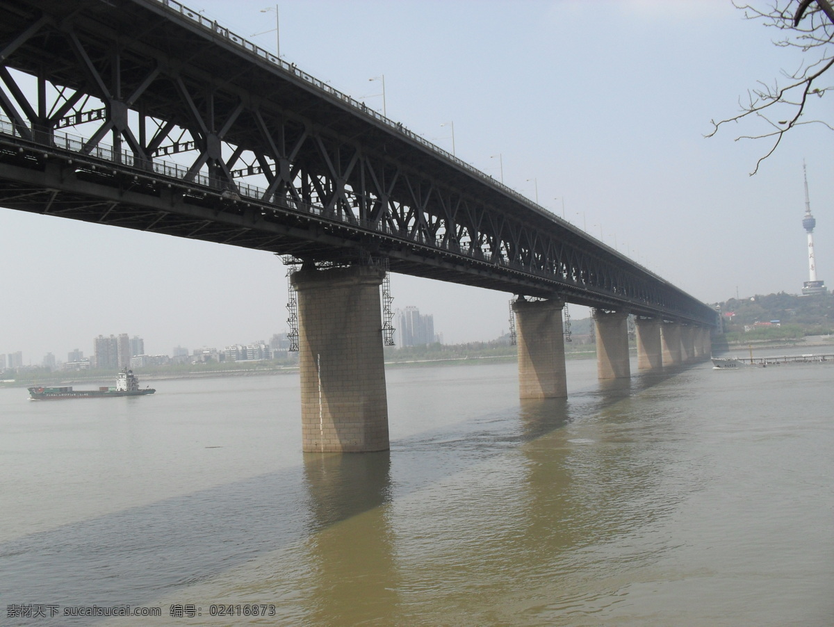 武汉长江大桥 摄影图 风景 生活 旅游餐饮