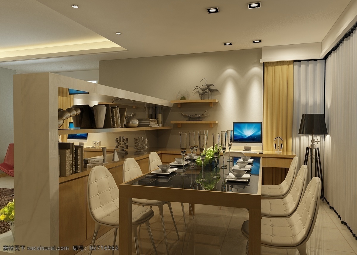 餐厅 空间 三维 模型 图 餐厅空间 三维模型 3d建模 灯光渲染 空间场景