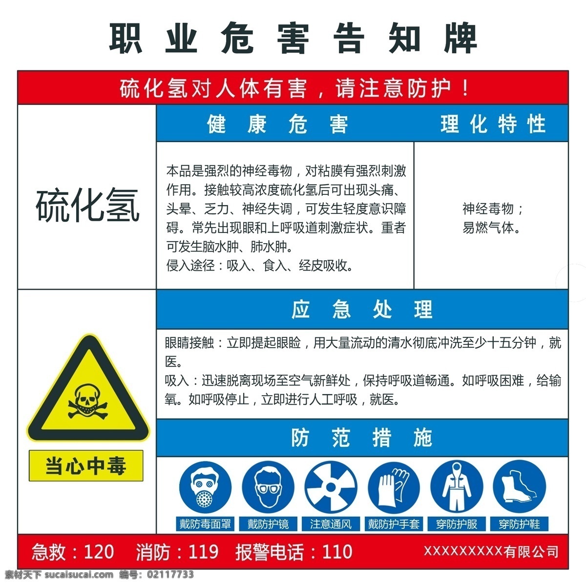 硫化氢 危害 告知 卡 硫化氢告知卡 职业危害 硫化氢危害 危害告知卡 硫化氢卡 危害卡 分层