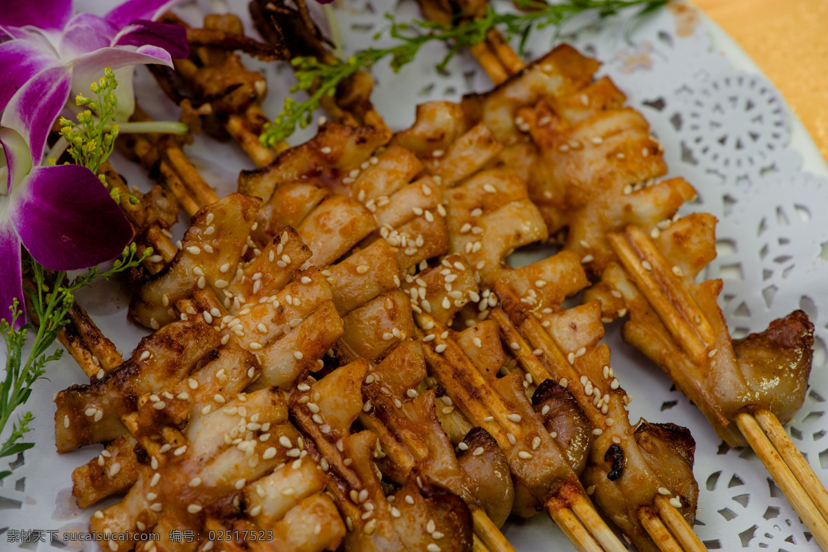 鱿鱼板 鱿鱼 板 烤串 串烧 烧烤 bbq 孜然 餐饮美食 传统美食