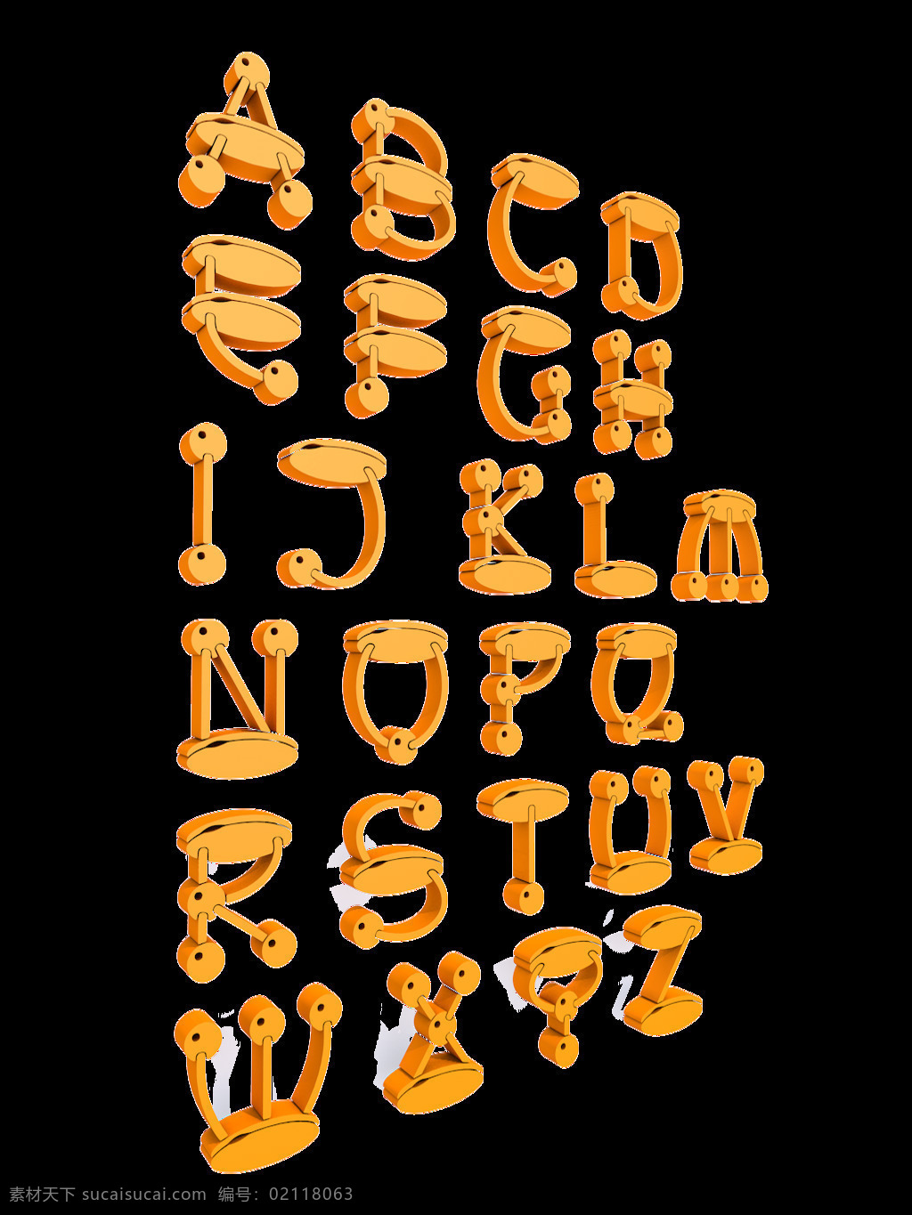 英文 字母 橘 色卡 通 套 图 艺术 字 元素 图案 h m 卡通 a b c d e f g i k l n o p q r s t u v w x y z 橘色 透明素材