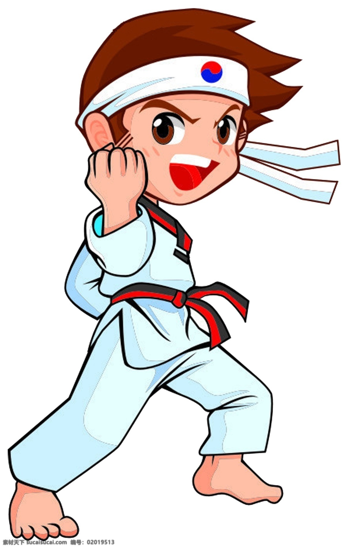 跆拳道卡通图 跆拳道 卡图 卡通 小孩 跆拳 动漫动画 动漫人物
