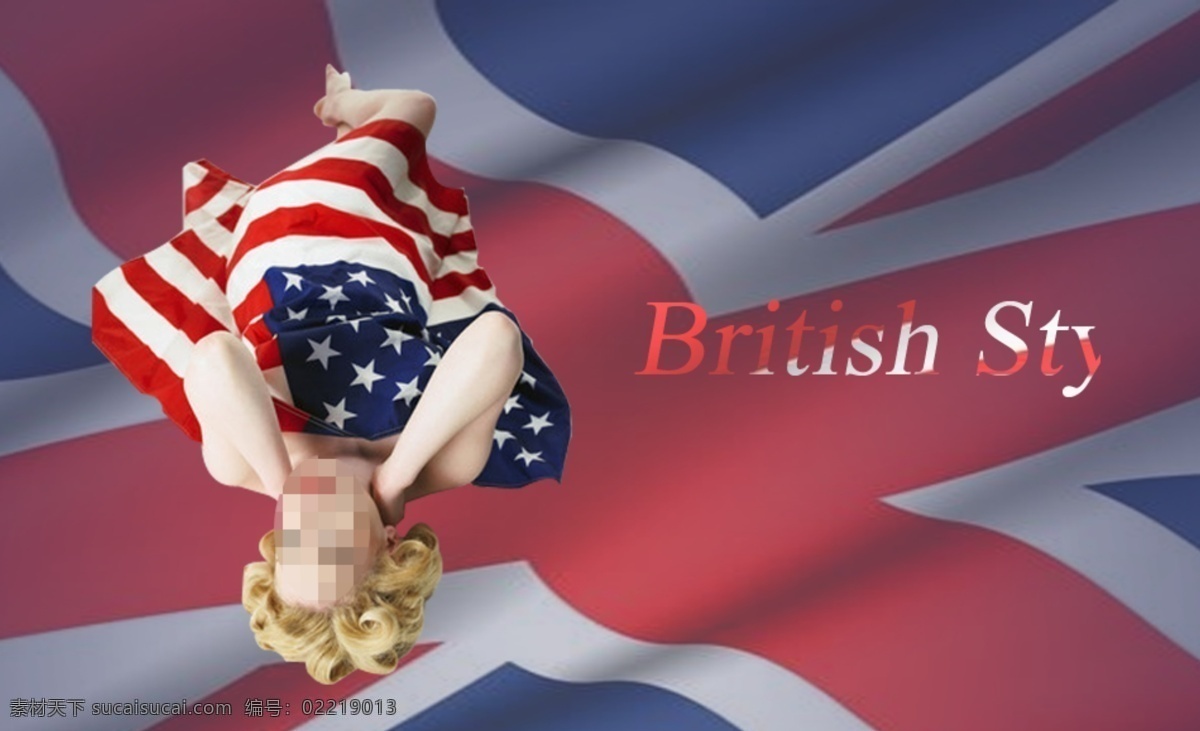 英伦 范 女人 英国国旗 英伦范儿 原创设计 原创海报