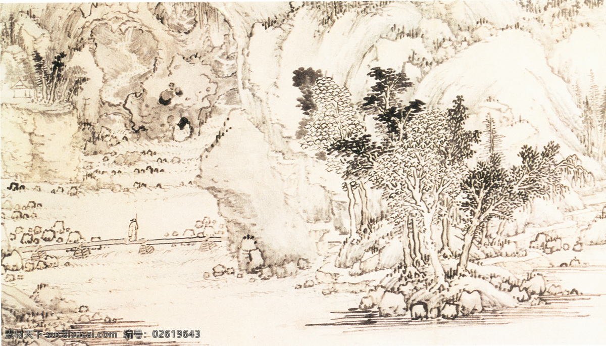 西山 爽气 图 西山爽气图 文化 艺术 水墨画 中国风 山水画 书法 书画文字 文化艺术