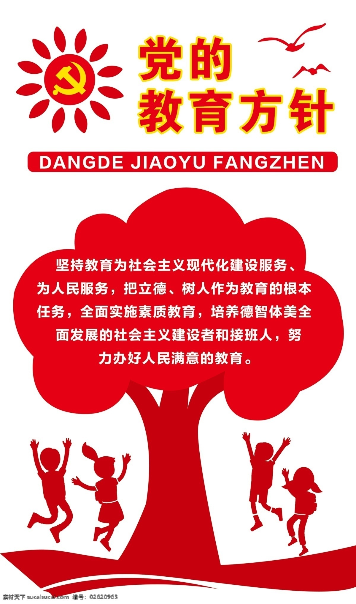 党的教育方针 校园 文化墙 党建 学生 分层