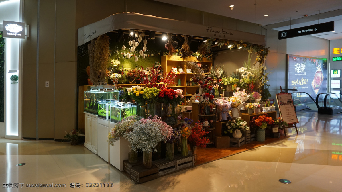 商场 卖花 花店设计 花艺 鲜花 经典摄影 生活百科 生活素材