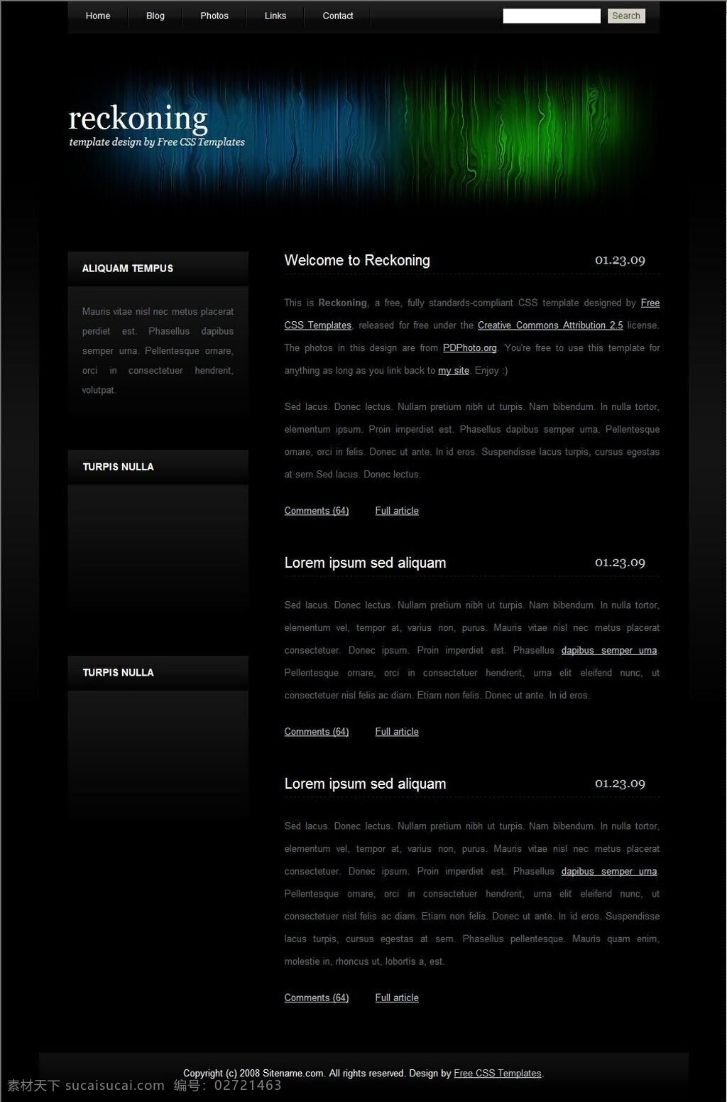 黑色 幽灵 blog 网页模板 谏 网页素材 网页代码