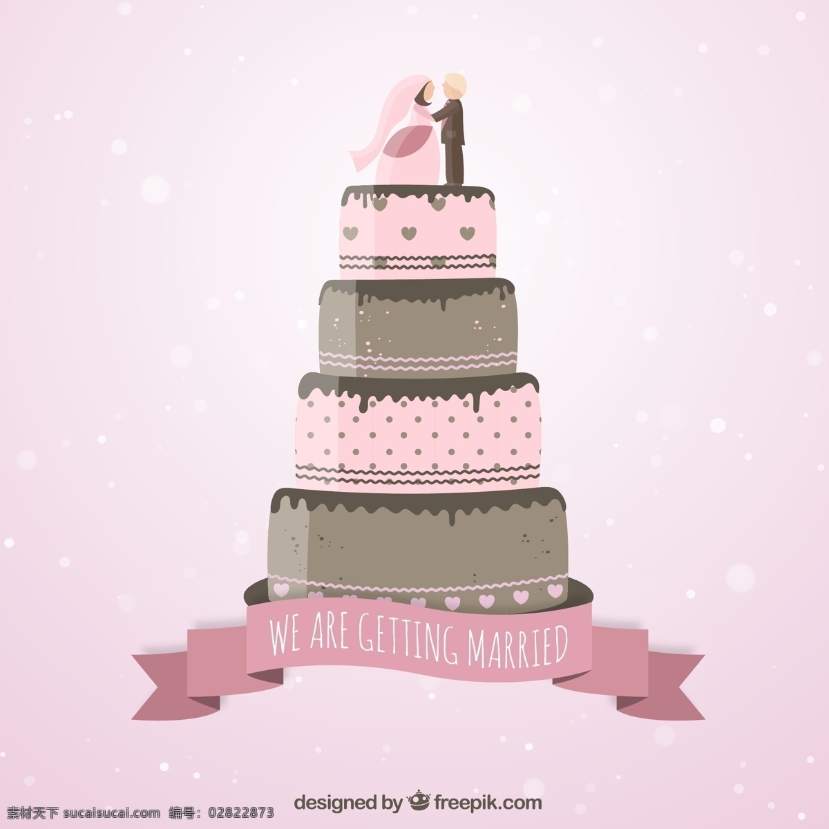 粉色婚礼请柬 婚礼 蛋糕 粉红色 庆典 新娘 装饰 甜品 浪漫 庆祝 订婚 结婚 新郎 仪式