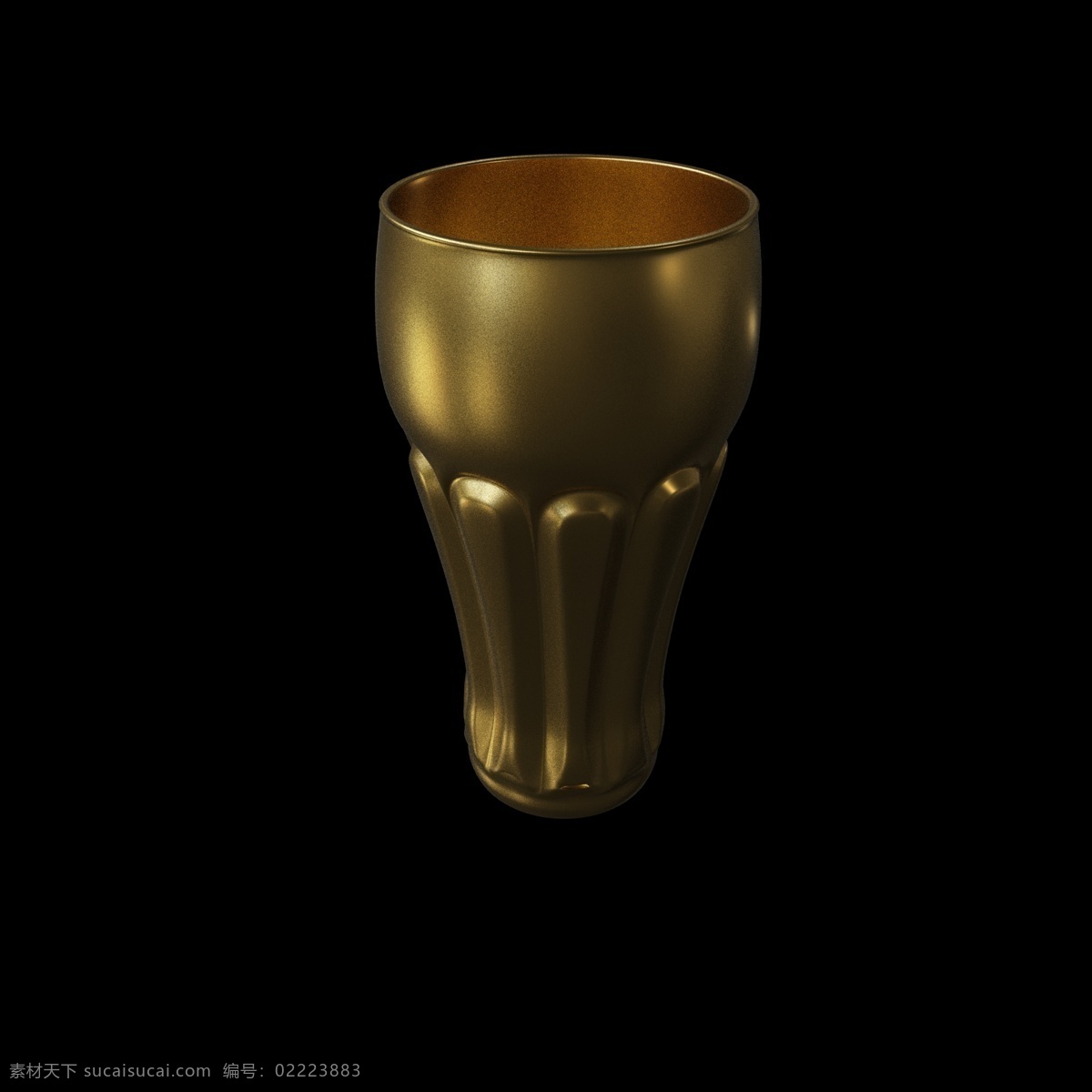 金色 立体 艺术 杯子 立体杯子 金色立体杯子 美感 创意 c4d 现代风装饰 海报插图