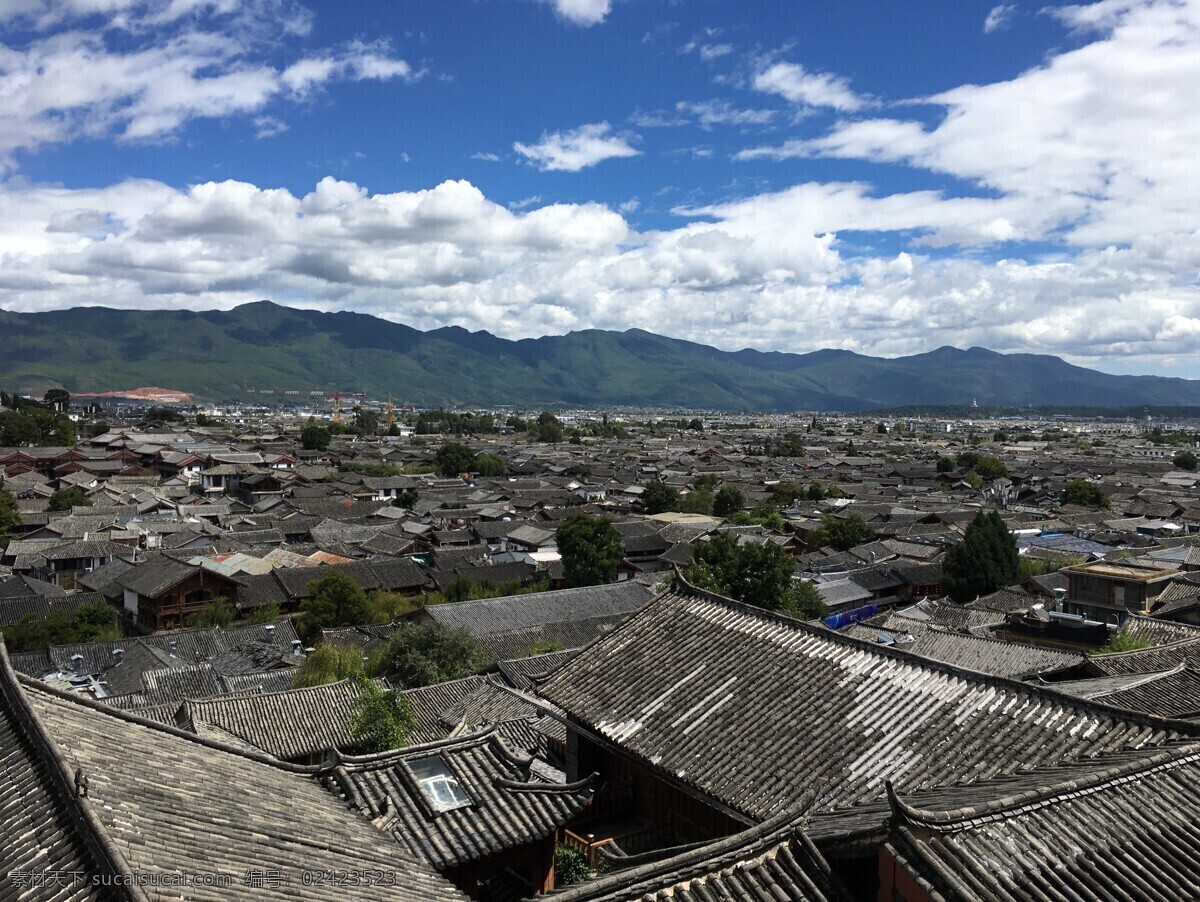 丽江古城 瓦房 古城 丽江 房子 旅游摄影 国内旅游