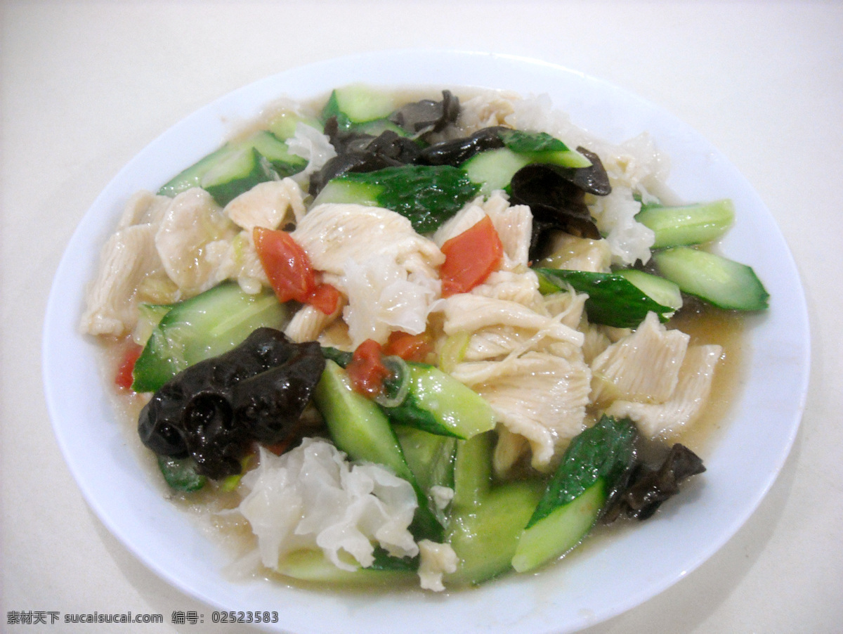 滑溜鸡片 小炒鸡片 炒鸡片 木须鸡片 黄瓜炒鸡片 鸡片 鸡肉 木耳 黄瓜 精品菜图 传统美食 餐饮美食
