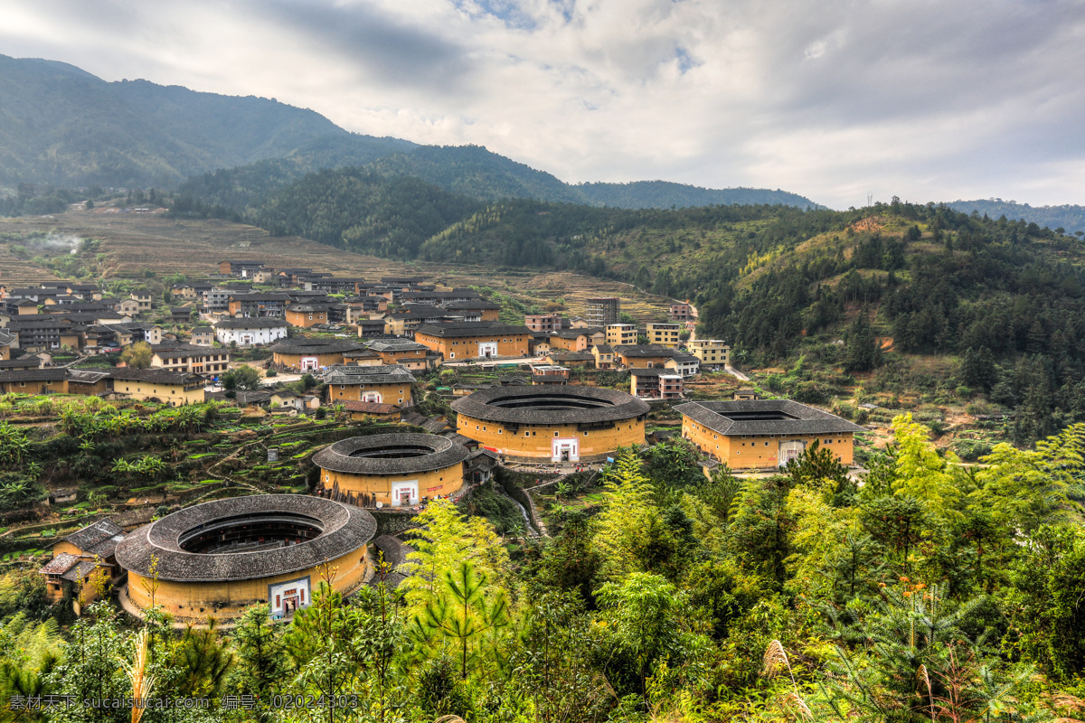 初溪土楼群 永定土楼 土楼 福建 福建土楼 土楼群 建筑群 景观 文物保护单位 自助游 国内旅游 旅游摄影 永定 初 溪 土 楼群