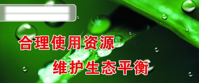水滴免费下载 环保 环境保护 绿色 树叶 水滴 合理使用资源 维护生态平衡 矢量图