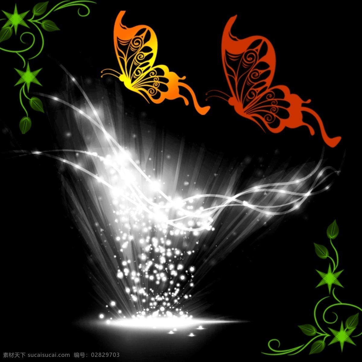 蝴蝶和光 蝴蝶 光 花纹 黑色