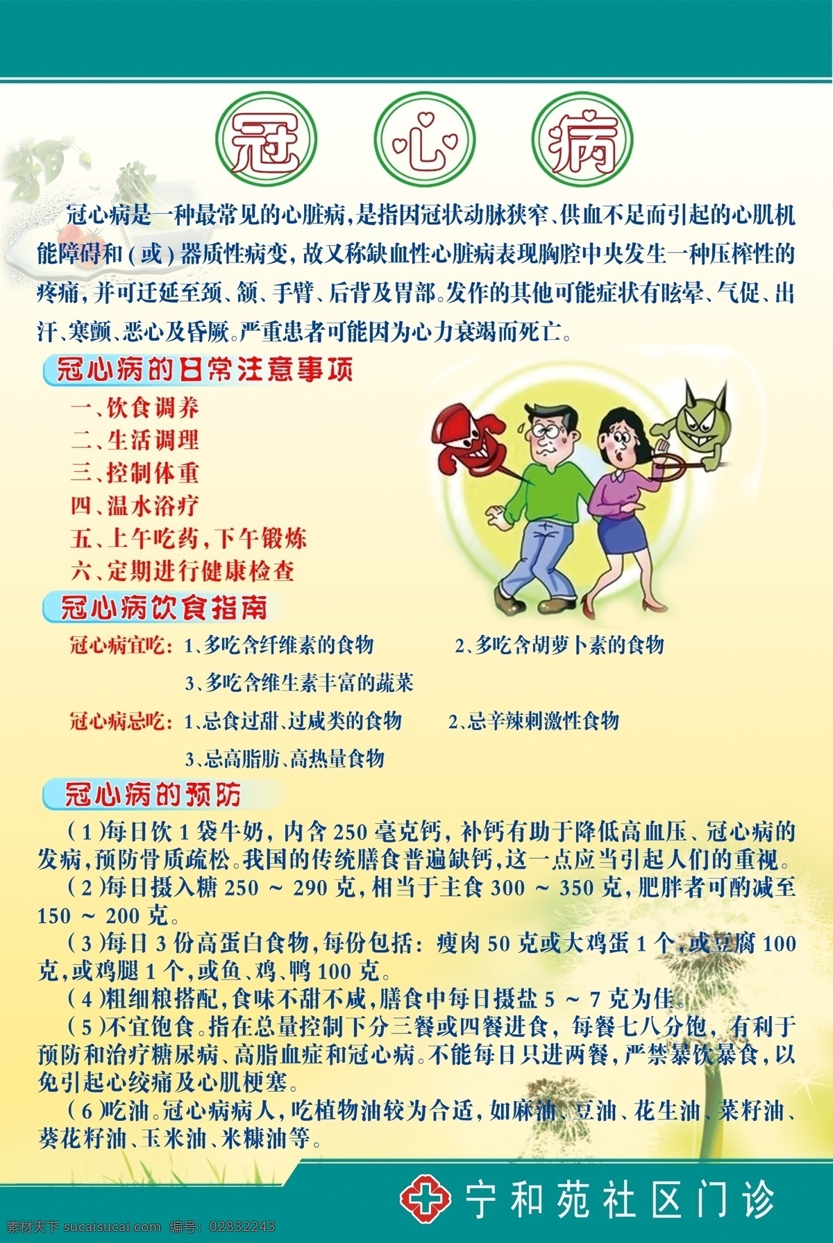 冠心病展板 中医 草药 树叶 展板模板 广告设计模板 源文件