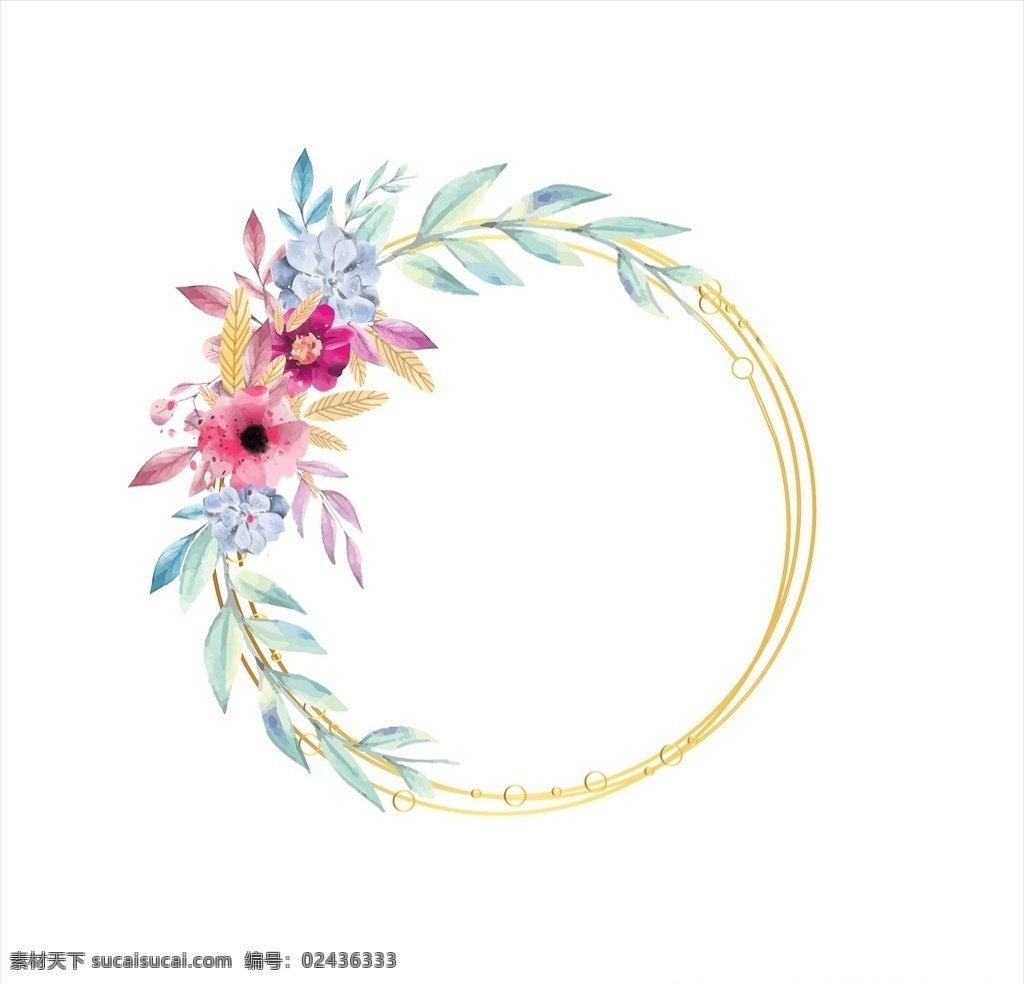 花圈 花 花冠 卡通 花儿 花环 卡通设计