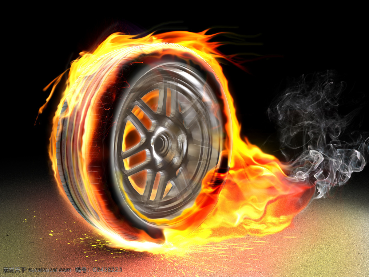 燃烧 中 行驶 轮胎 火苗 大火 运输 货车 轮胎摄影 轮胎特写 车轮子 汽车零件 配件 交通工具 现代科技 汽车图片