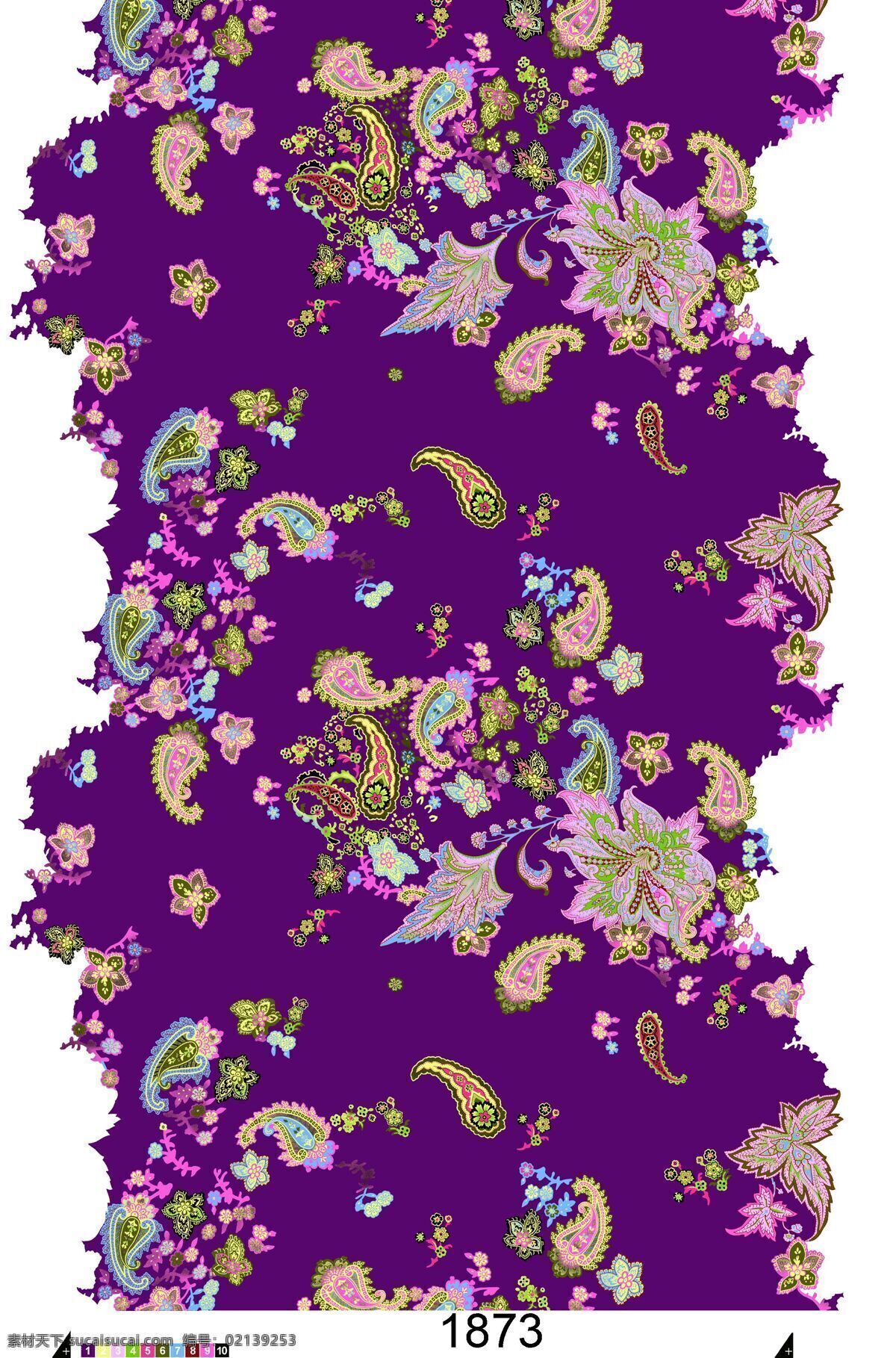 雪纺印花图案 腰果图案 彩底印花图案 印花图案 背景底纹 底纹边框