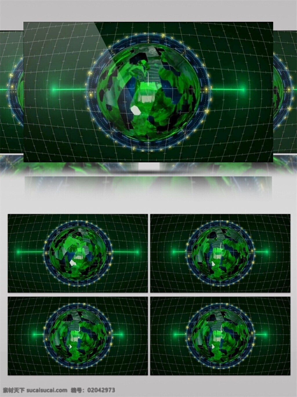 绿色 科技 圆圈 视频 特效视频素材 背景视频素材 激光 3d视频素材