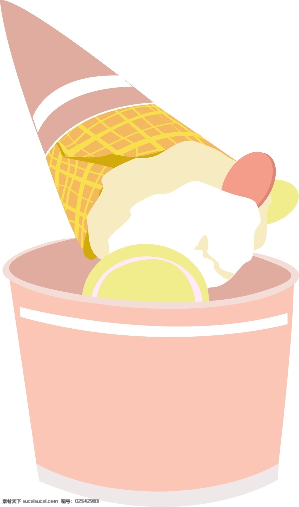 杯 装 夏日 冰淇淋 粉色 美食