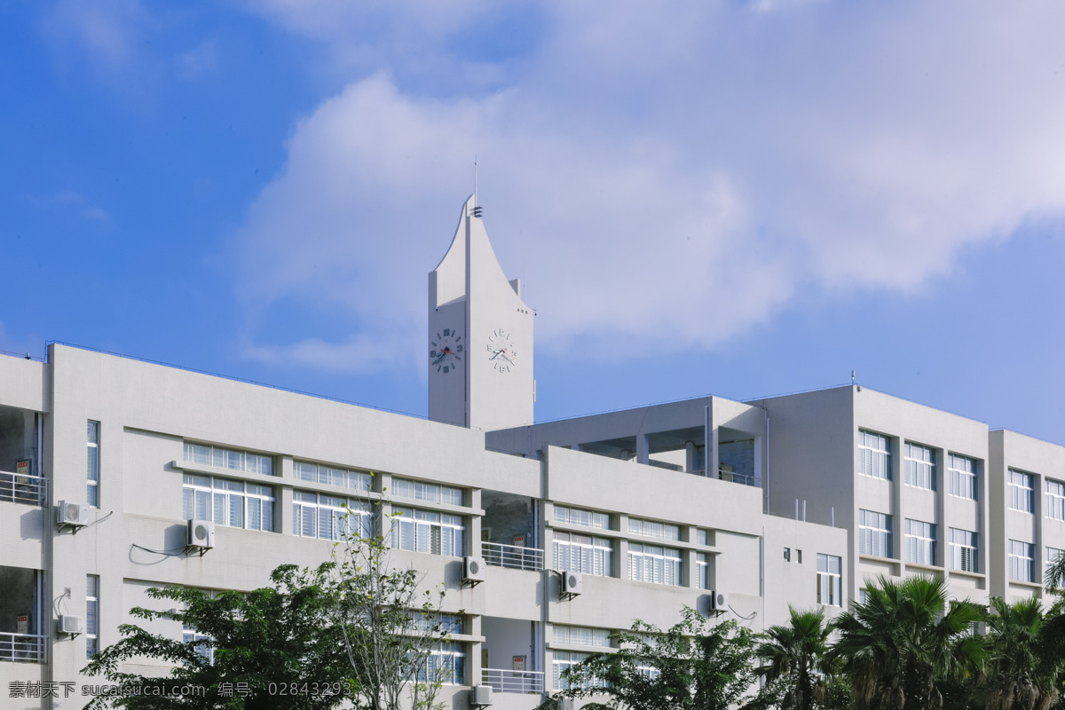 海南大学 教学楼 学校 地标 海南 建筑 蓝天 大学 教学楼图片 自然景观 建筑景观