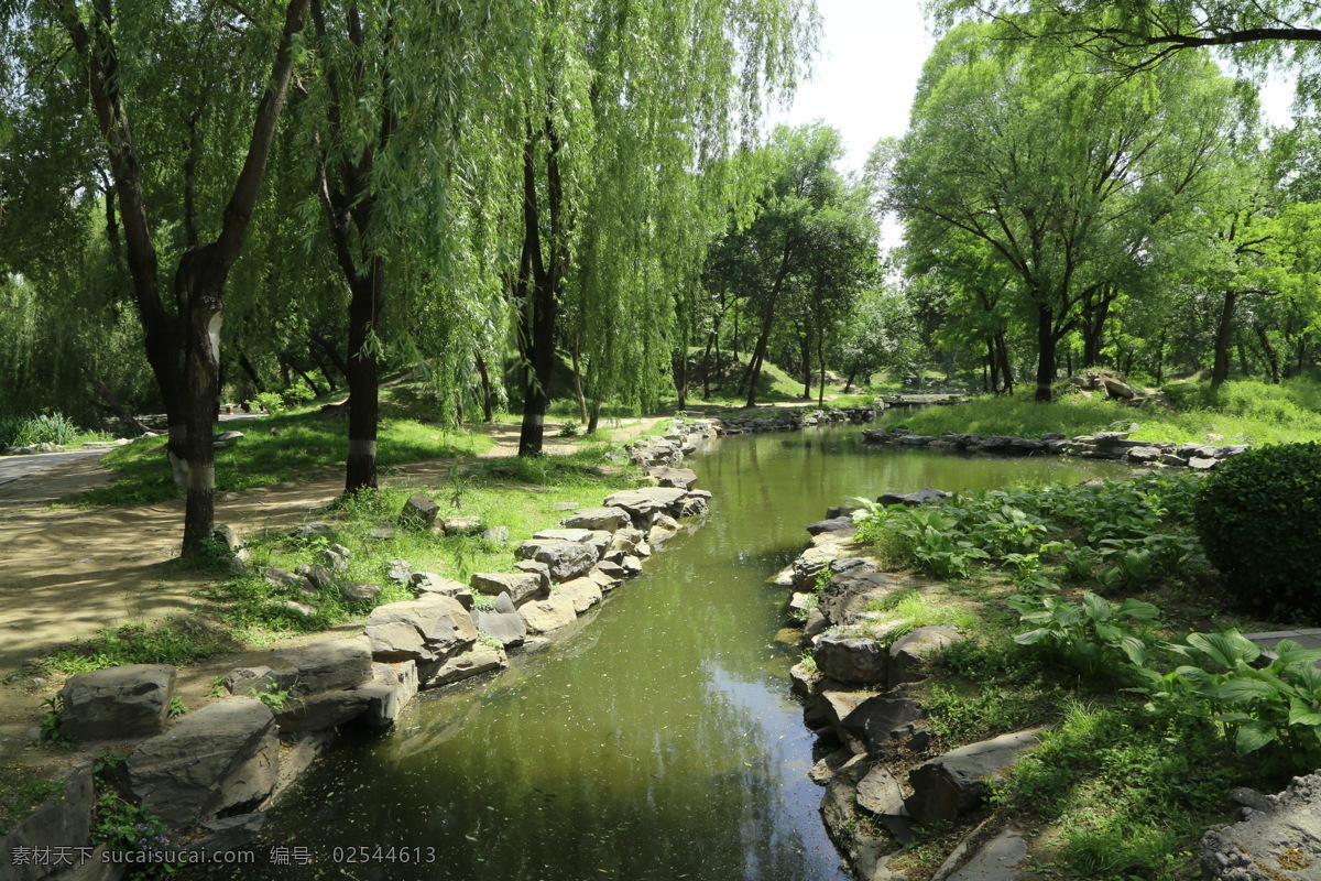 圆明园风景 圆明园美景 河道 湖水 湖畔 倒影 垂柳 园林美景 小路 公园美景 园林风景 园林 植物 花草 园林景观 建筑园林 园林建筑