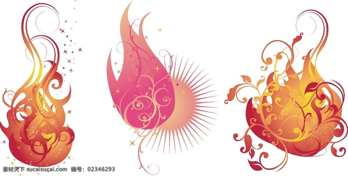 款 火焰 造型 花纹 矢量 矢量图 其他矢量图