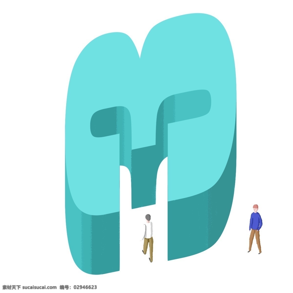 立体 数字 创意 场景 立体数字3 阿拉伯数字 创意场景 男性 男人 人物 行走 散步 免扣 3d 梦幻世界