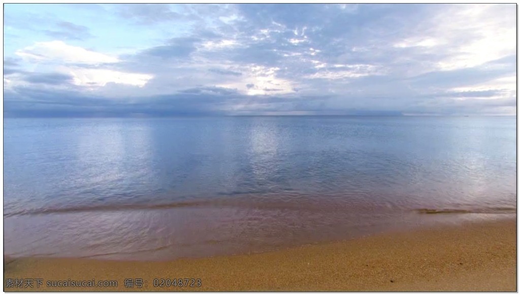 海景 动态 视频 棕色 沙滩 蓝天 视频素材 动态视频素材