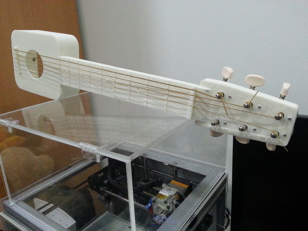 吉他乐乐 3d打印模型 3d 打印 模型 6根弦 abs 吉他 吉他声 乐乐 guitarlele makerlele 便携式 小 solidoodle 夏威夷四弦琴 stl 灰色