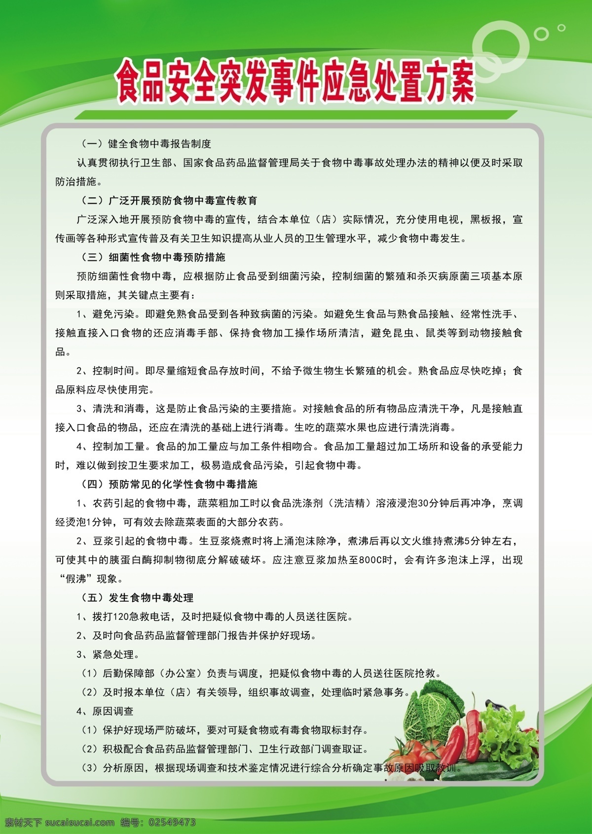 食品安全 突发事件 应急 处置 方案 食品 安全 突发 事件 食堂文化