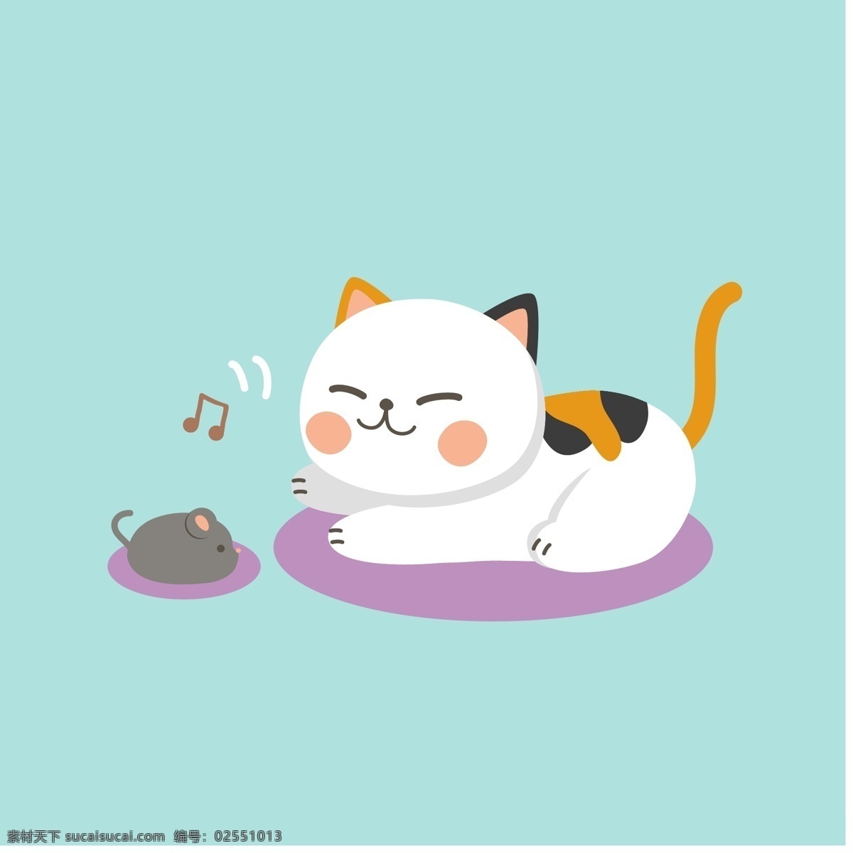 卡通猫 猫咪 猫 小猫 卡通 可爱 小猫咪 儿童 手机壳 抱枕 墙贴纸 装饰插画 矢量图案 卡通动物