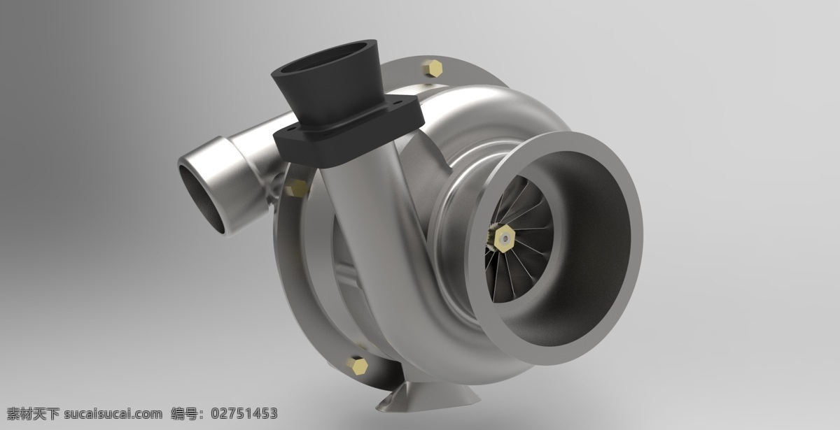 柴油 汽车 涡轮 增压器 涡轮增压器 3d模型素材 其他3d模型
