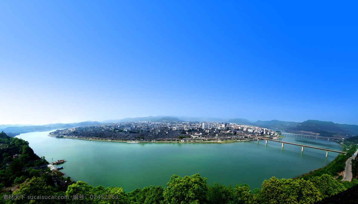 阆中 全景 高清 版 四川阆中 阆中全景 阆中风景 摄影图库 自然风景 旅游摄影