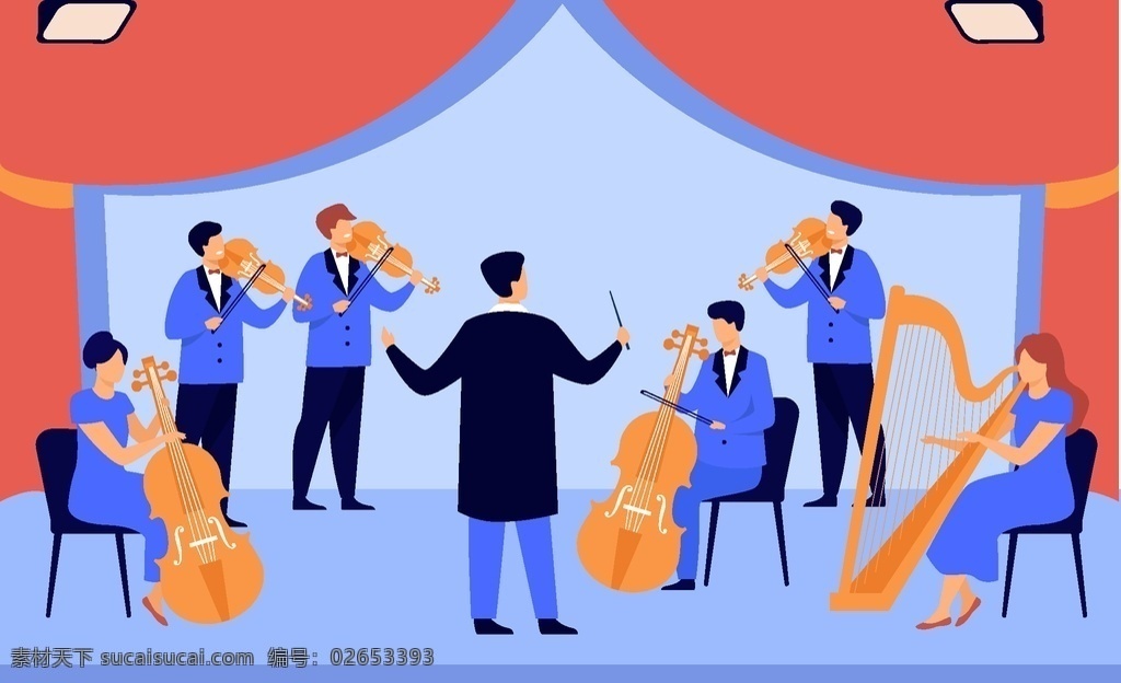 音乐家图片 音乐家 音乐人 演奏 乐器 专业 音乐行业 音乐领域 创作音乐 演奏音乐 音乐活动 乐团 卡通人物 职业 手绘 插图 表演