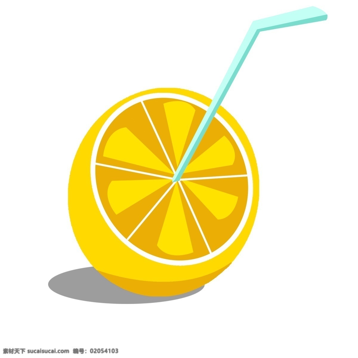 柠檬水果果汁 吸管 柠檬 水果