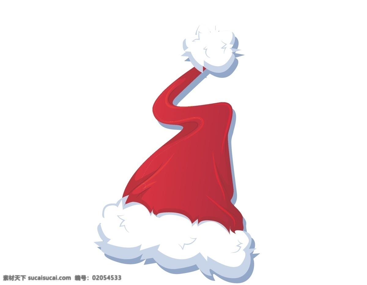 卡通 红色 圣诞 帽 元素 节日 喜庆 圣诞节 矢量元素 手绘 红色圣诞帽 ai元素