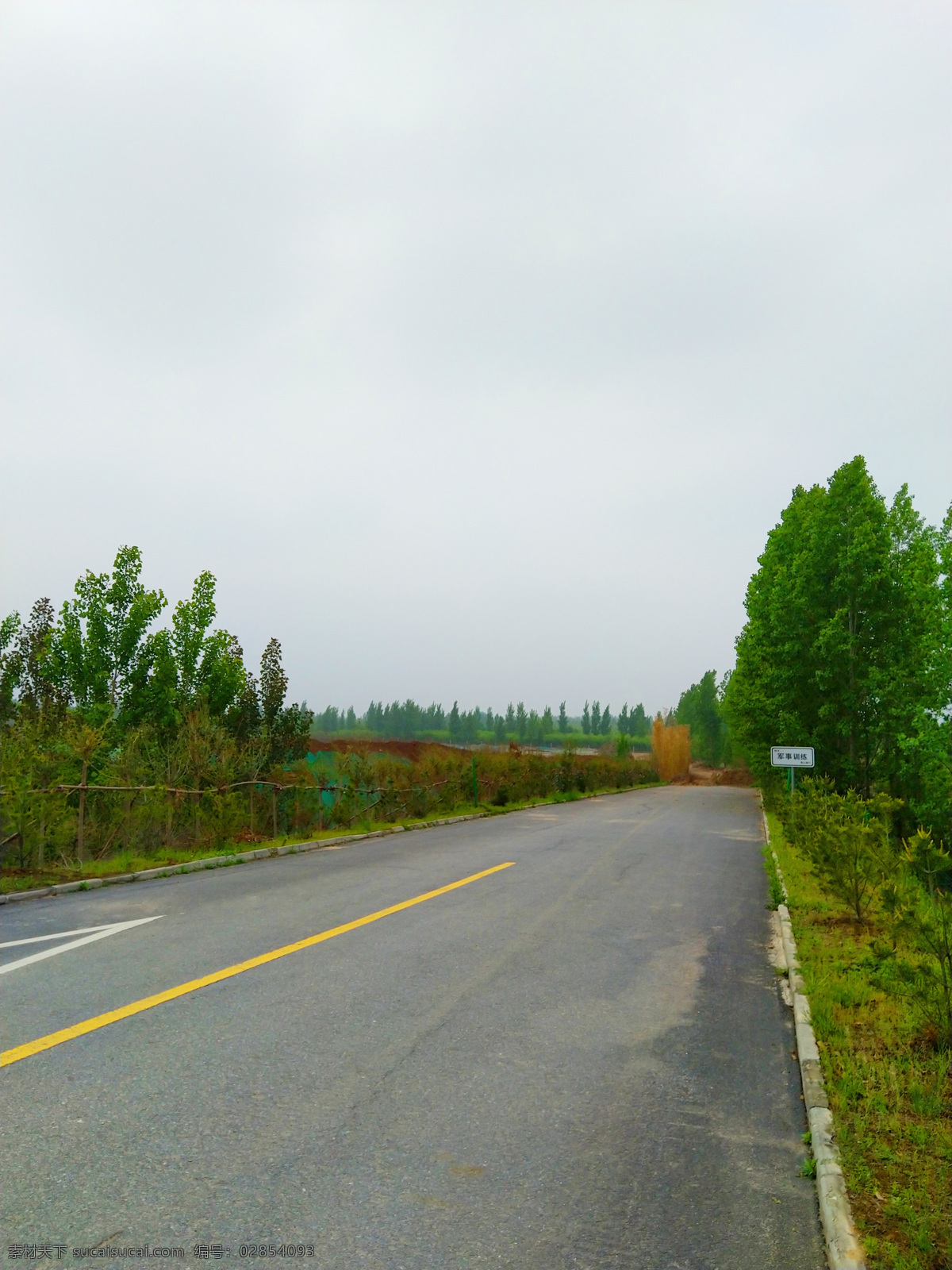 乡村道路 乡村 道路 树木 天空 云朵 空旷 乡土 美景 乡村风采 自然景观 自然风景