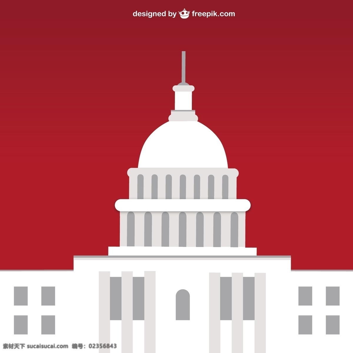 红色 背景 白宫 房子 星 卡 标志 模板 红 图形 红色背景 建筑 平面设计 白色背景 明信片 插图 设计元素