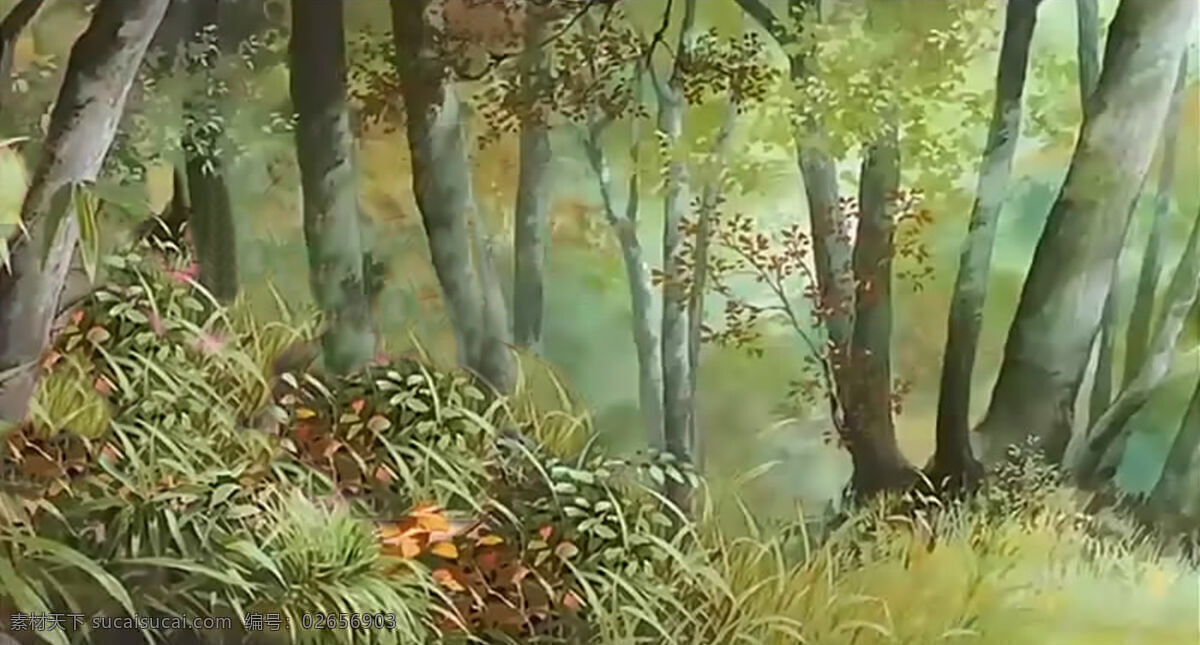 林中 秋色 北京 风景素材 秋景 背景图片