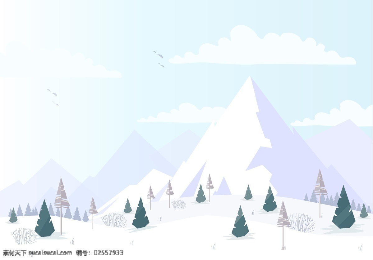 雪山风景图 雪山 秋天 春天 夏天 冬天 风景图 松树 松林 帐篷 水面 湖面 太阳 云朵 动漫 动画 草地 插画 矢量 傍晚 户外 夕阳 动漫动画 风景漫画