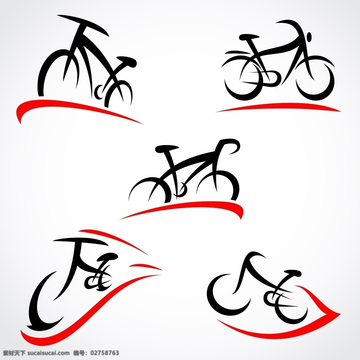 自行车标志 自行车运动 比赛 片 创意 广告 元素 越野自行车 bmx运动 小轮车 极限运动 体育插画 体育插图 体育运动 体育项目